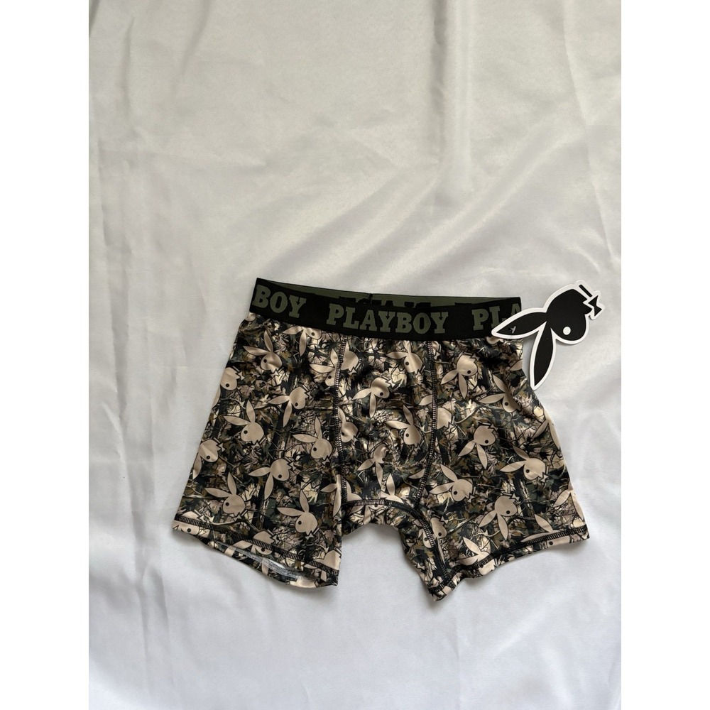 NEW PLAYBOY Boxers Playboy Boxer Briefs Mens Small Multicolor Playboy Bunny
